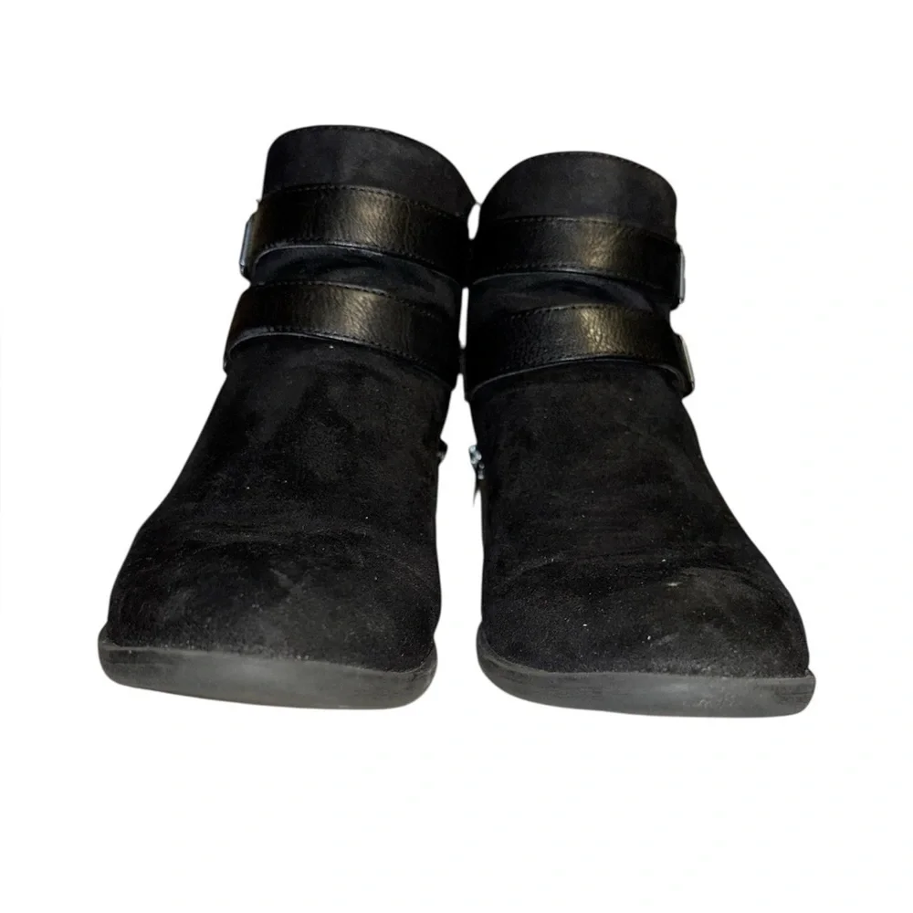 Madden Girl Double Buckle Black Ankle Booties Women 7.5 - Picture 4 of 7